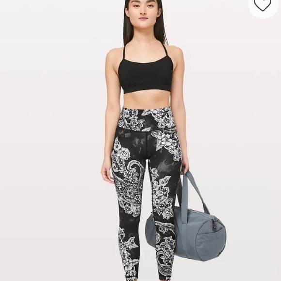 lululemon athletica Black and White Floral Leggings - Picture 11 of 12